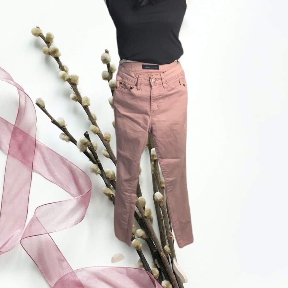 Aeropostale pale pink jeans juggling size 00